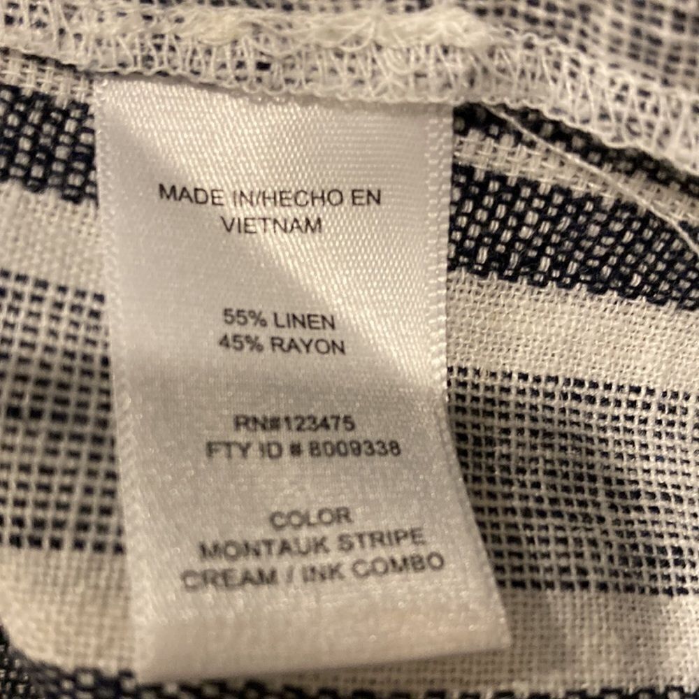 Adrienne Vittadini Linen striped dress Medium - Picture 5 of 11